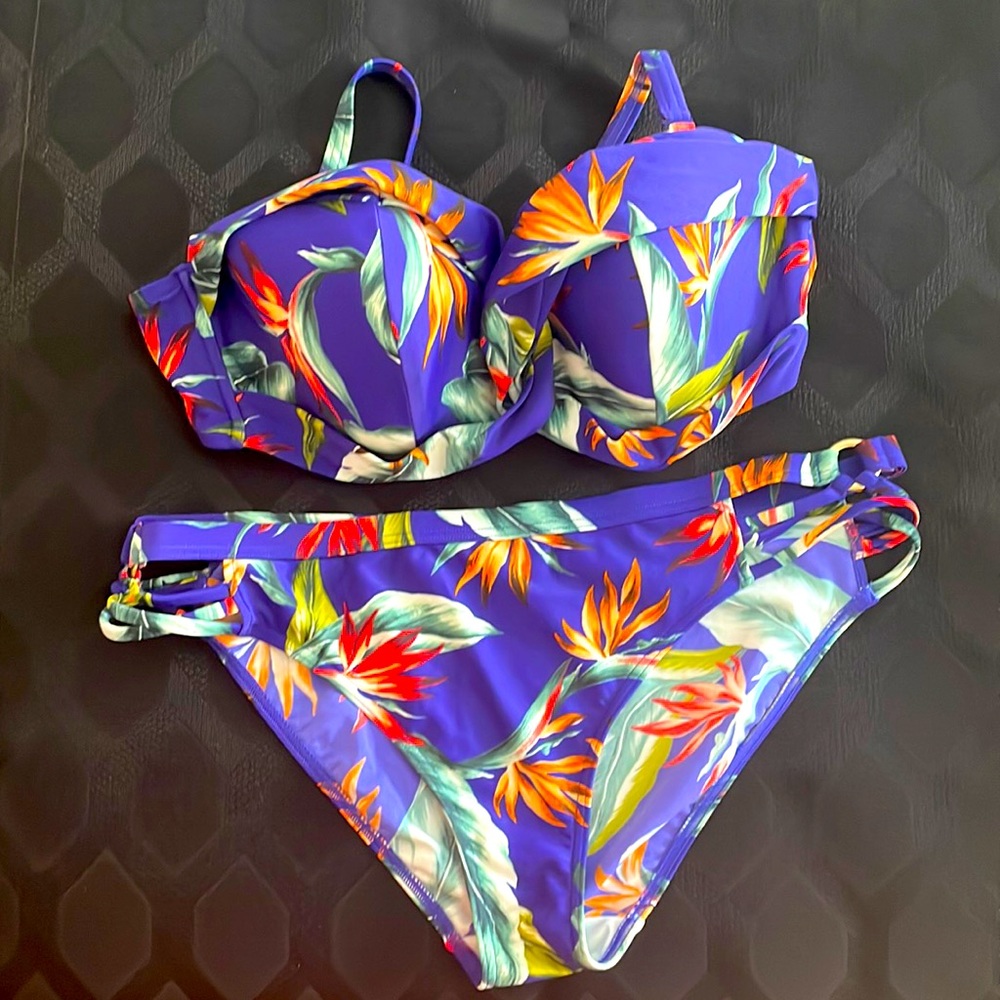 Figleaves Palm Springs Underwire Bandeau Bikini - like new!